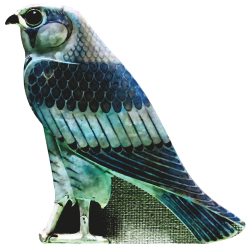 Ancient Egyptian Falcon Statue Ptolemaic Period Cardboard Cutout