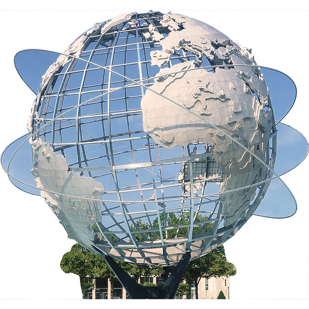 New York City Unisphere Space Age Earth Structure Cardboard Cutout