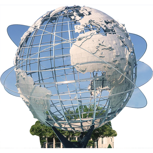 New York City Unisphere Space Age Earth Structure Cardboard Cutout