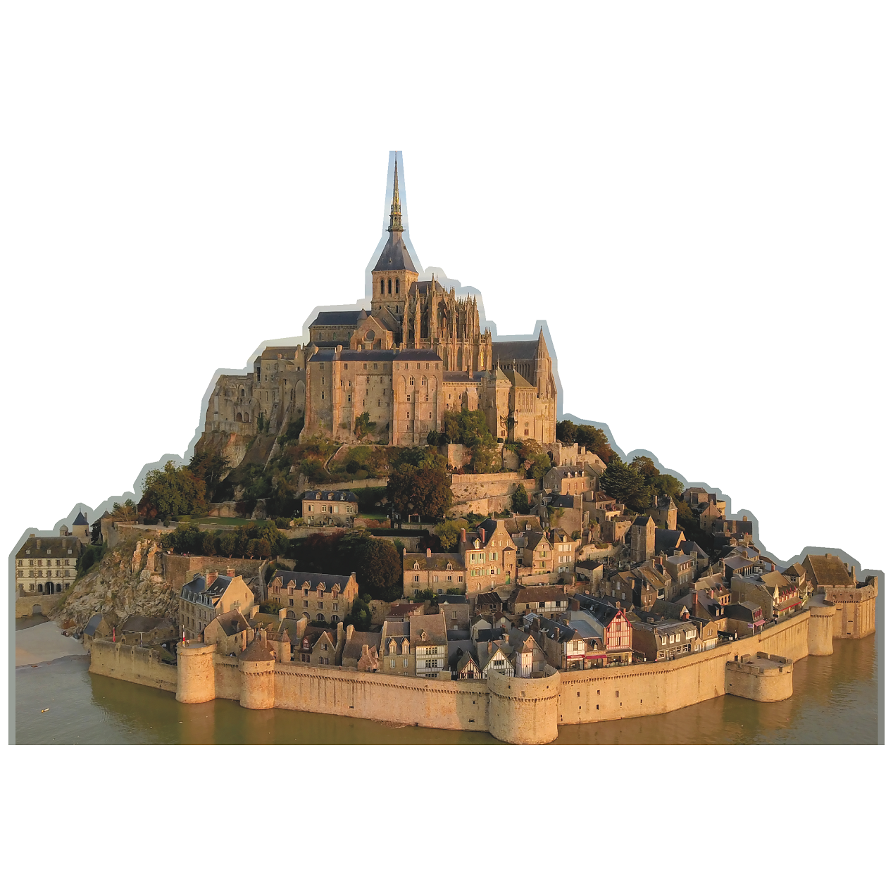 Mont Saint-Michel Normandy France Cardboard Cutout