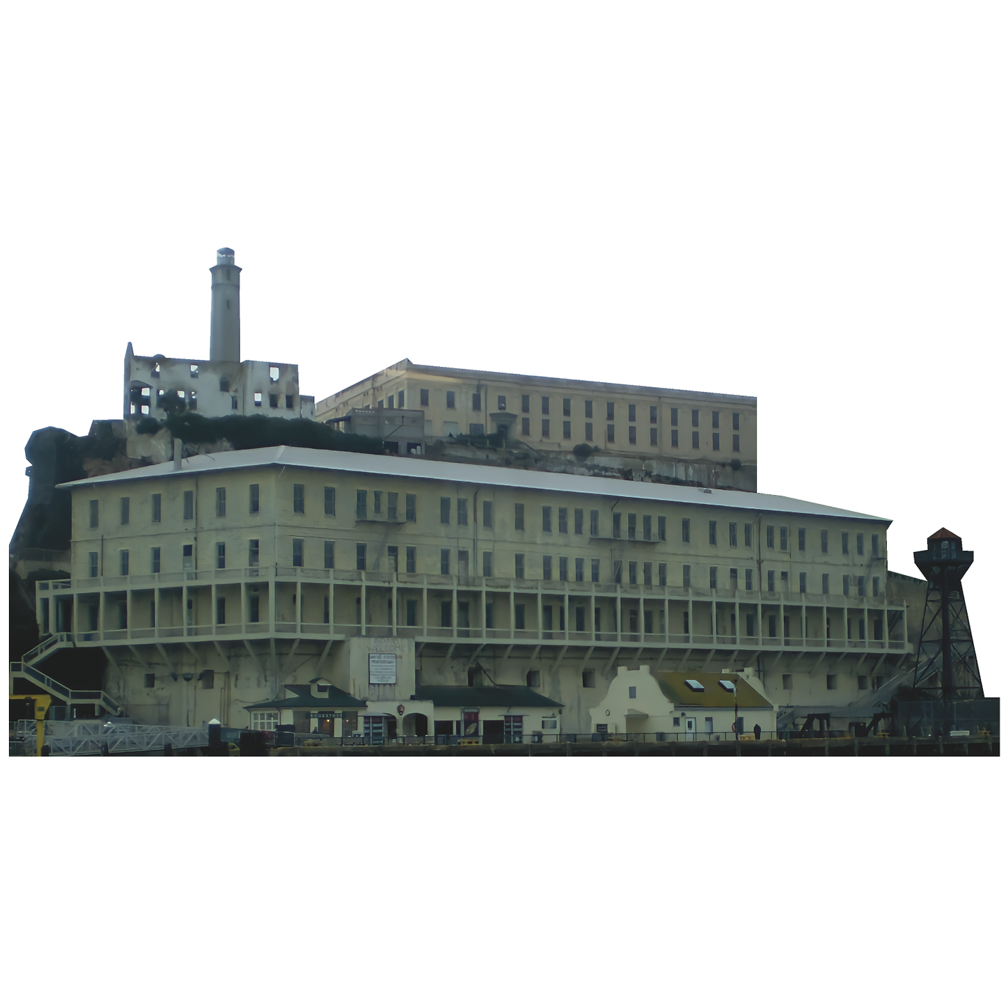 Alcatraz Federal Penitentiary Prison San Francisco Bay Cardboard Cutout