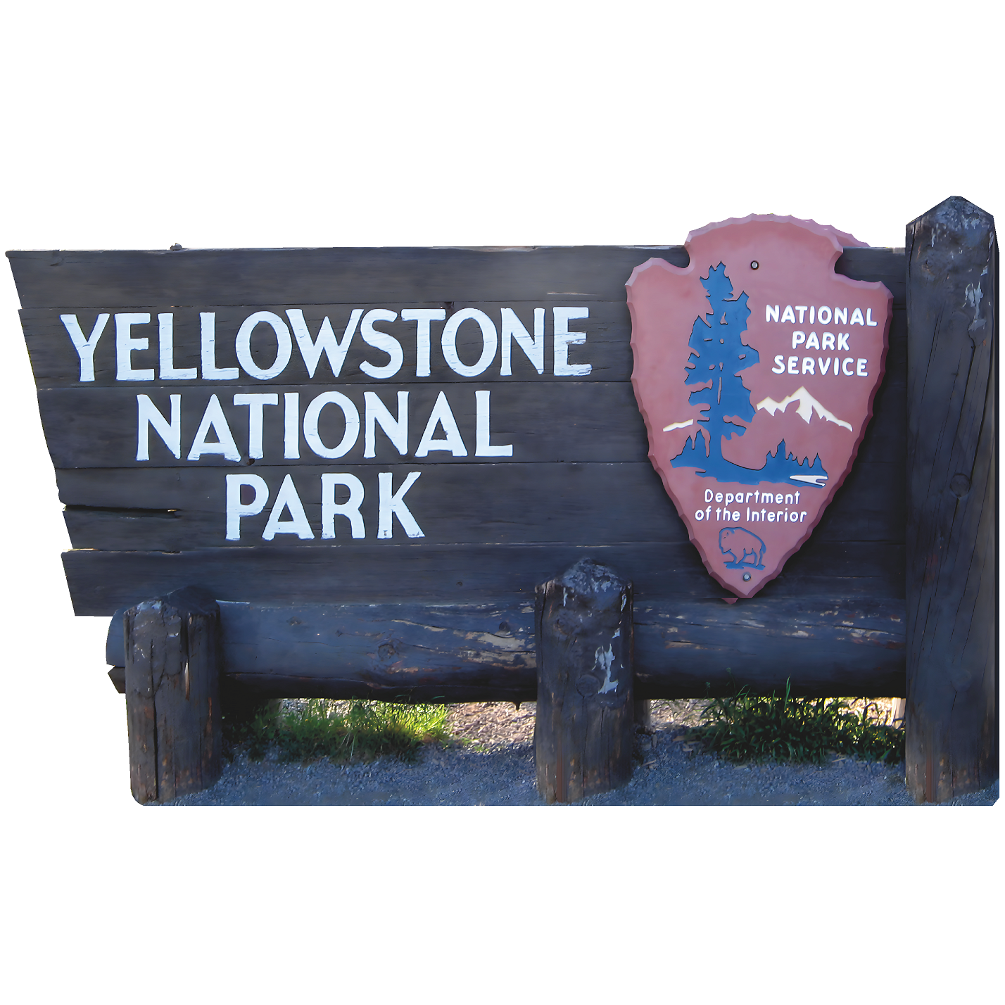 Yellowstone National Park South Entrance Silhouette Cardboard Cutout