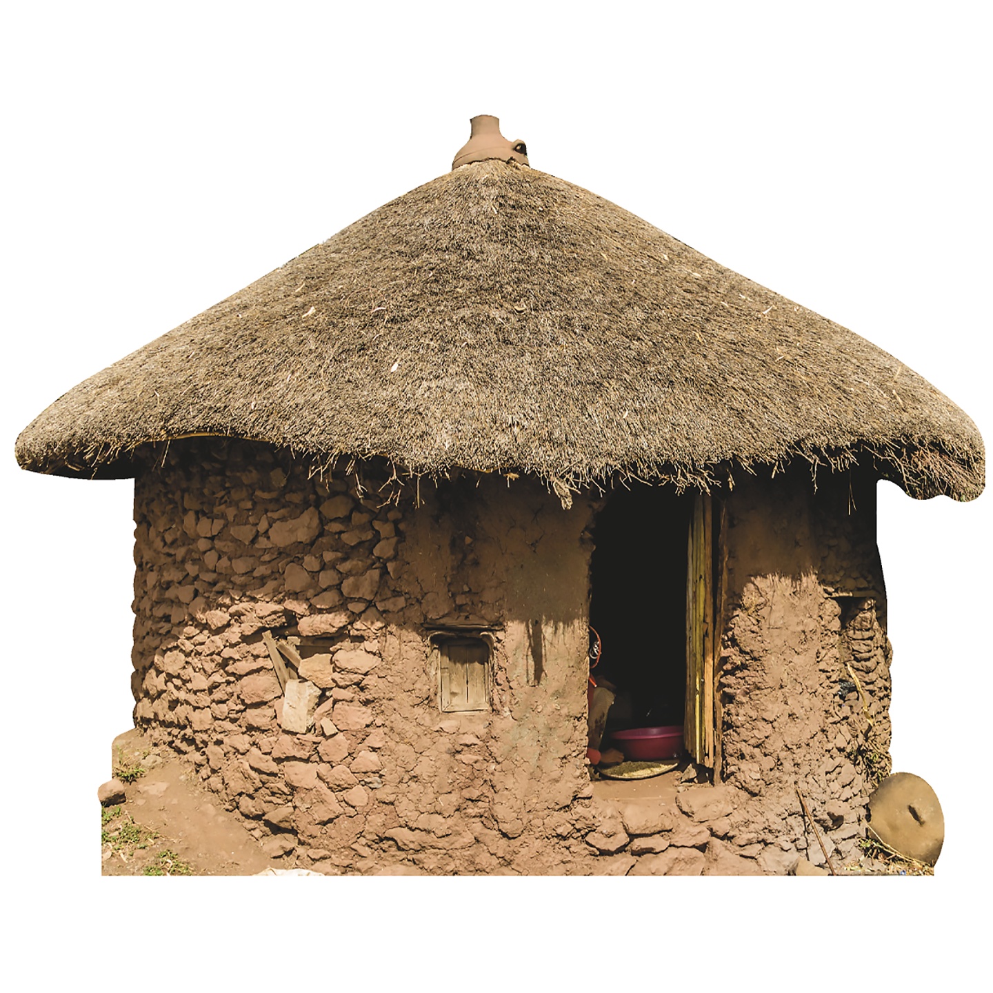 Ethiopia African Stone Round Hut Godjo Rondavel Cardboard Cutout