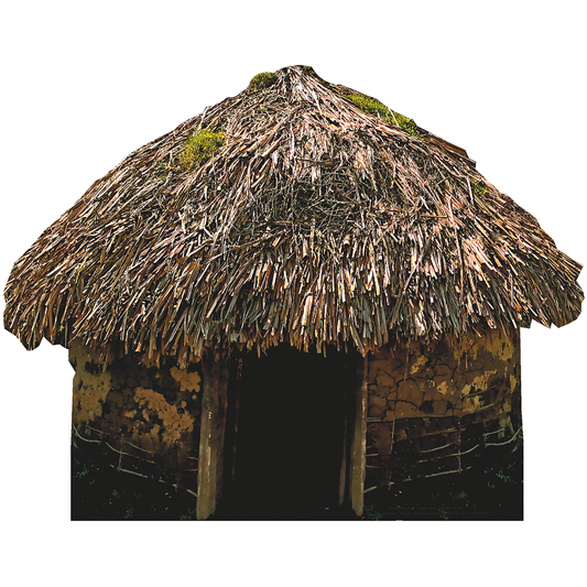 Ancient Thatched Mud Hut Cardboard Cutout