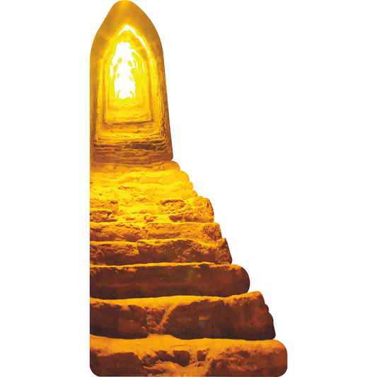 Ancient Stone Stairway Medieval Dungeon Castle Cardboard Cutout