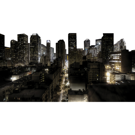 New York City Night Skyline Cardboard Cutout