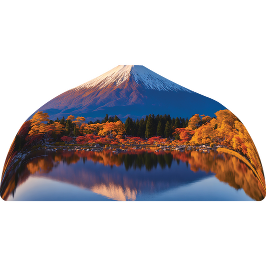Mount Fuji Japan Cherry Blossom Tree Lake Landscape Cardboard Cutout