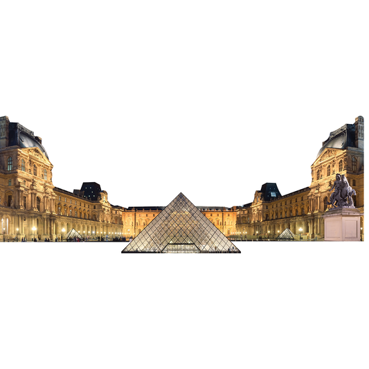 Louvre Museum 135 Inch Extra Large Wide Cardboard Cutout