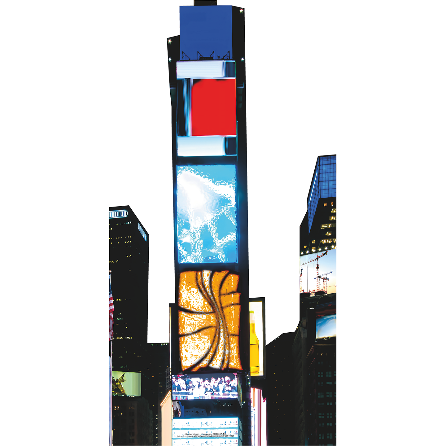 Times Square New York City Night Lights Cardboard Cutout