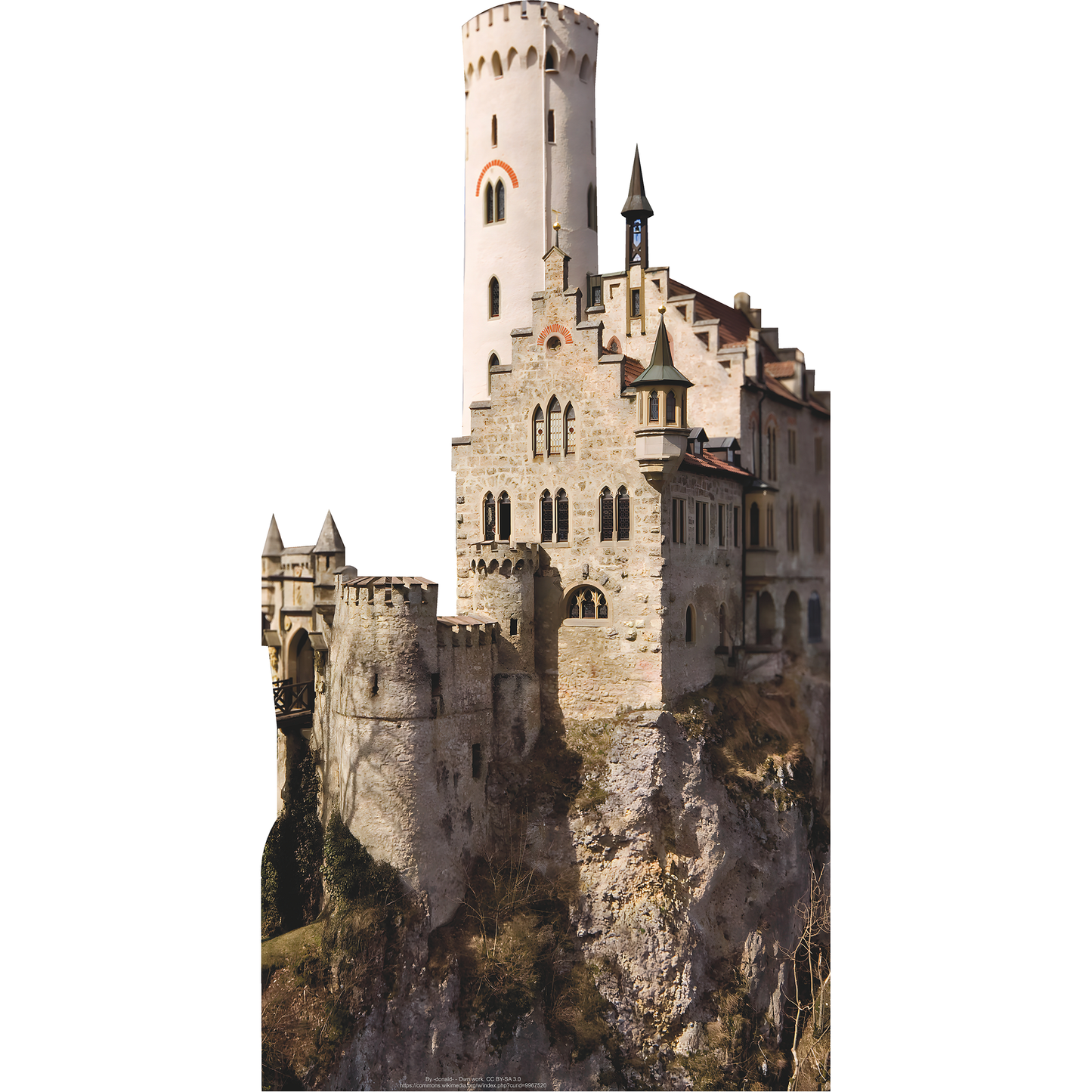 Lichtenstein Castle Mountain Cliff Germany Cardboard Cutout