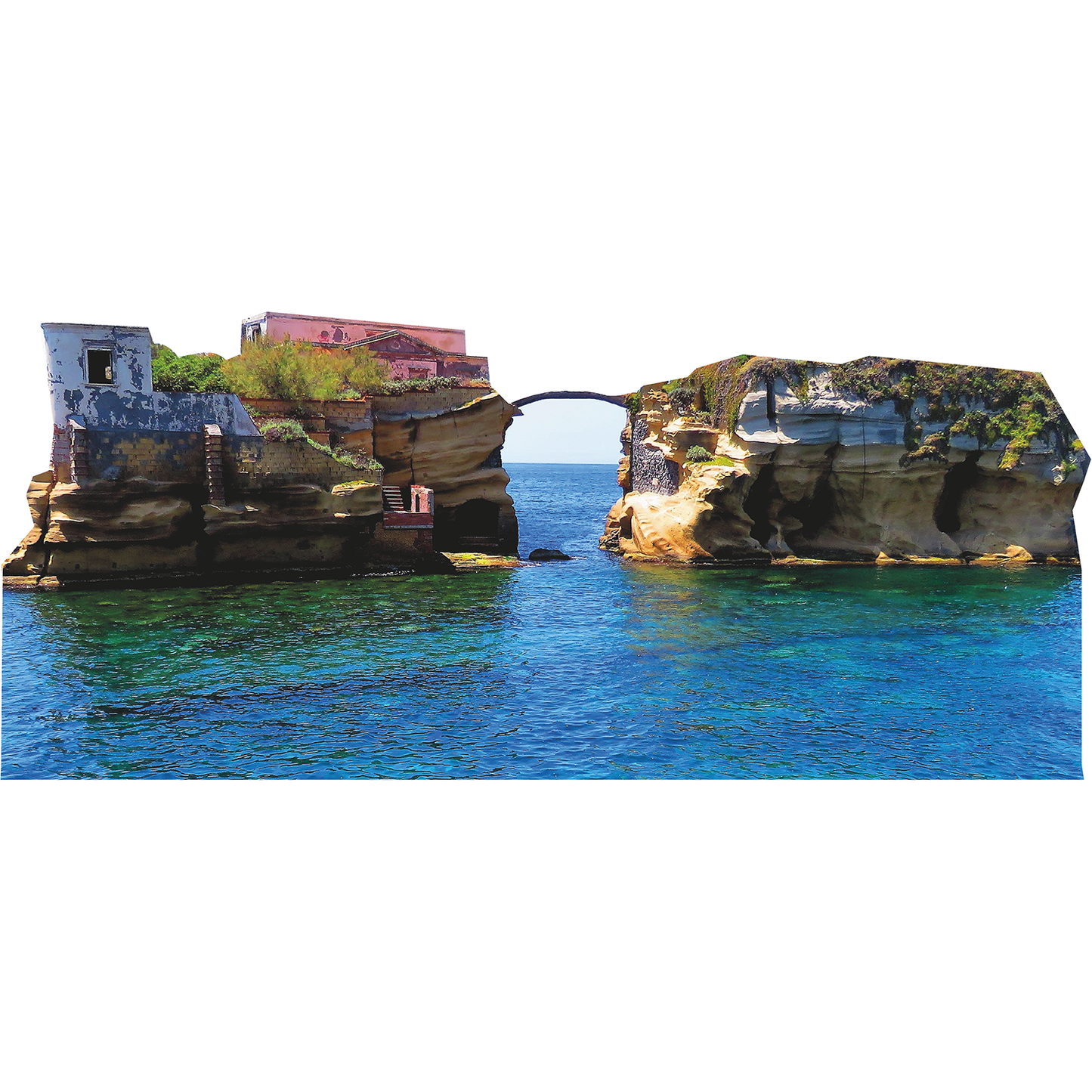 Gaiola Cursed Island Naples Italy Cardboard Cutout