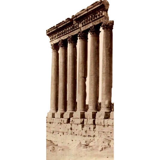 Temple of Jupiter Columns Roman Ruins Baalbek Lebanon Cardboard Cutout