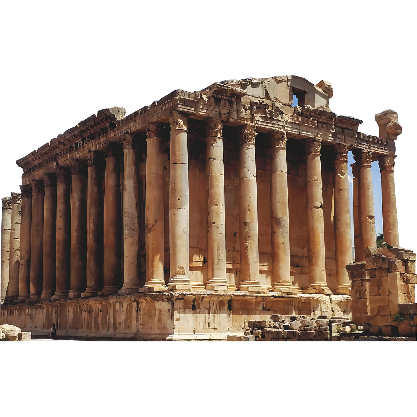 Bacchus Temple Columns Roman Ruins Baalbek Lebanon Cardboard Cutout