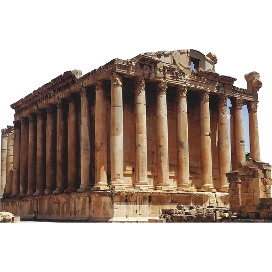 Bacchus Temple Columns Roman Ruins Baalbek Lebanon Cardboard Cutout