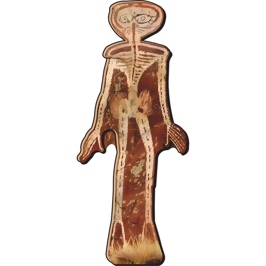 Indian Ancient Alien Cave Painting Cardboard Cutout