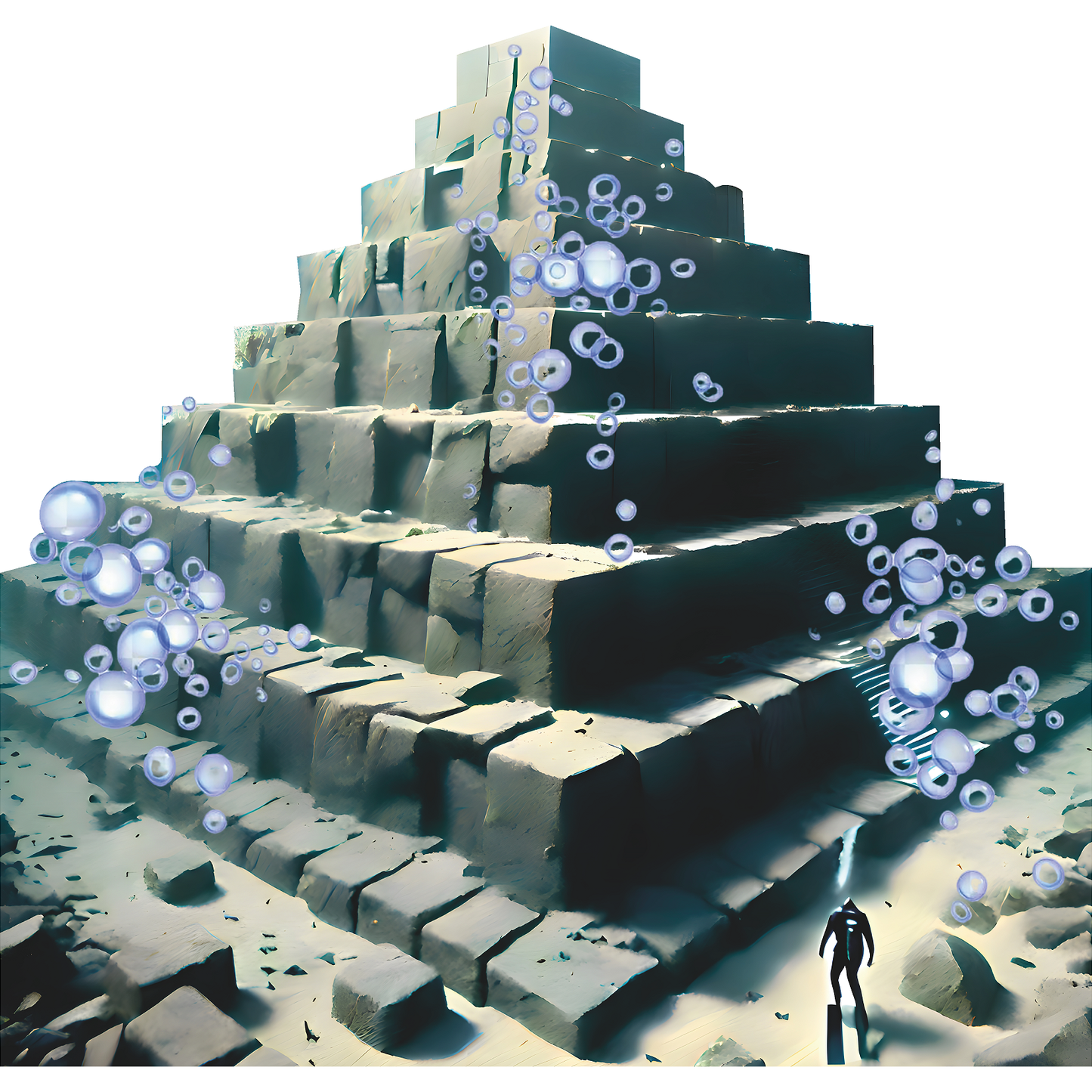 Yonaguni Pyramid Monument Japan Coast Cardboard Cutout