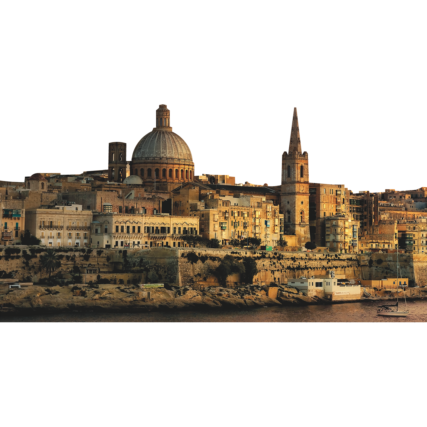 Valletta Malta Skyline Cardboard Cutout
