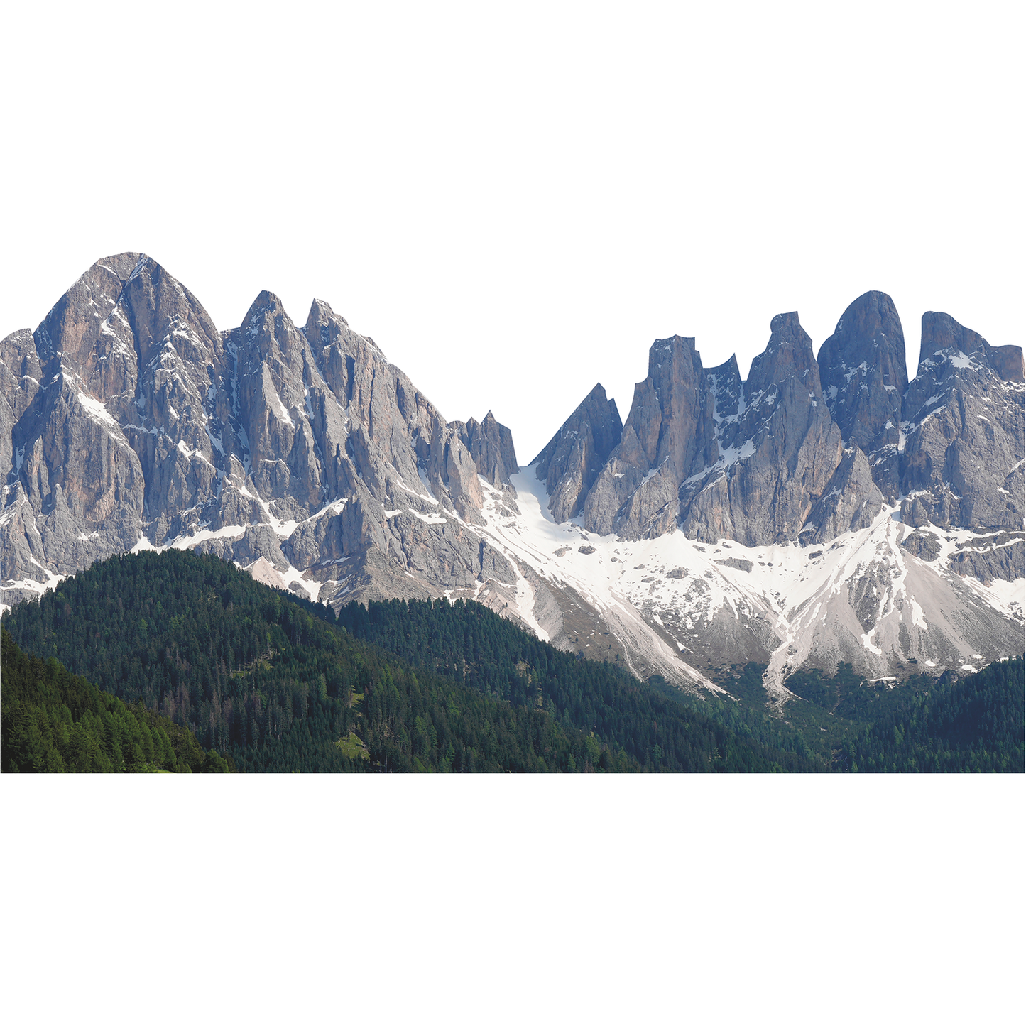 Dolomites Santa Magdalena Italy Mountain Range Cardboard Cutout