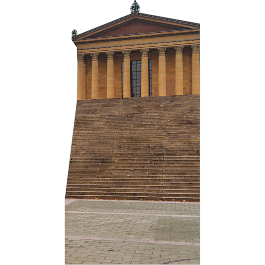Philadelphia Museum Art Rocky Steps Training Montage Backdrop Cardboard Cutout