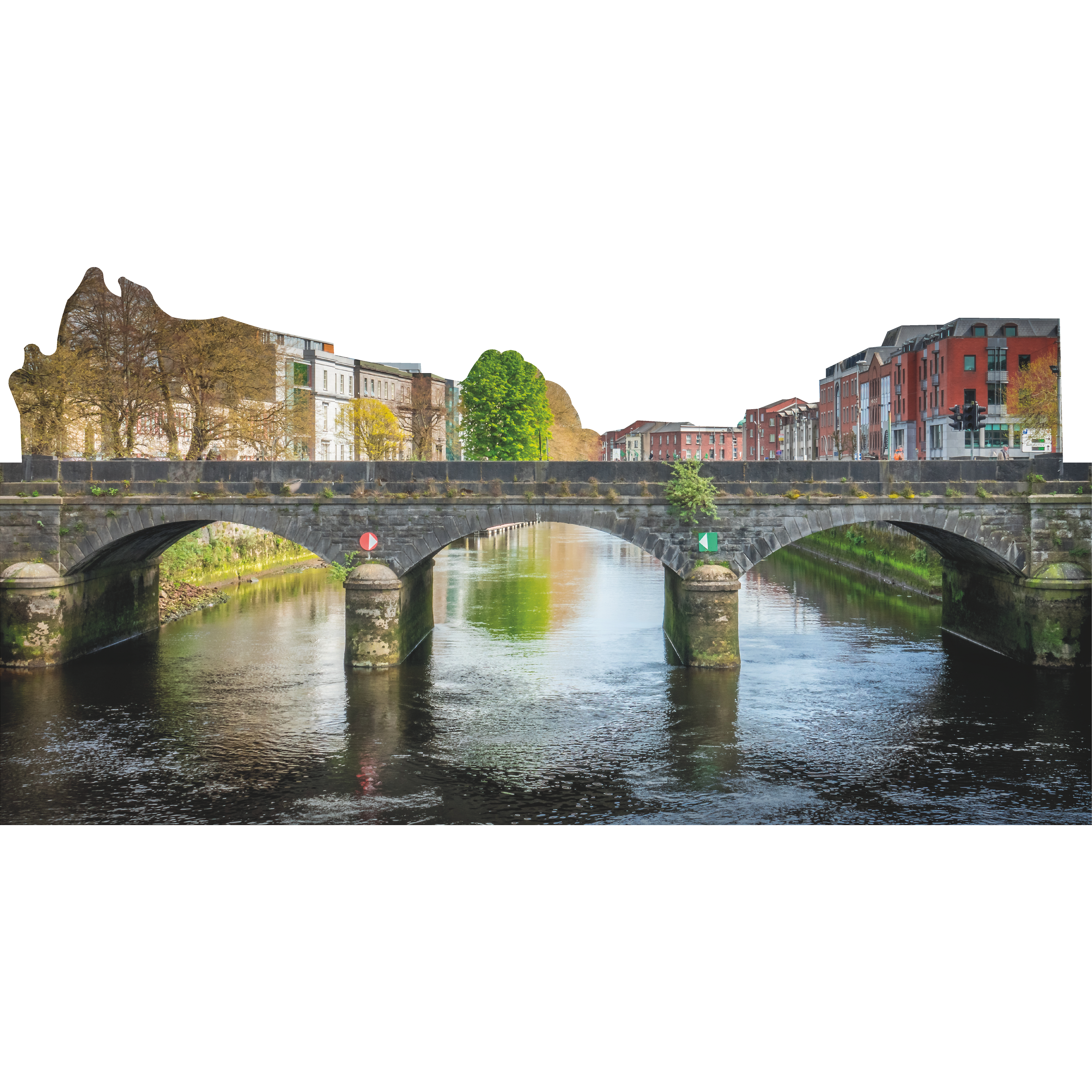 Old Stone Thomond Bridge Limerick City Ireland Skyline Irish Cardboard ...
