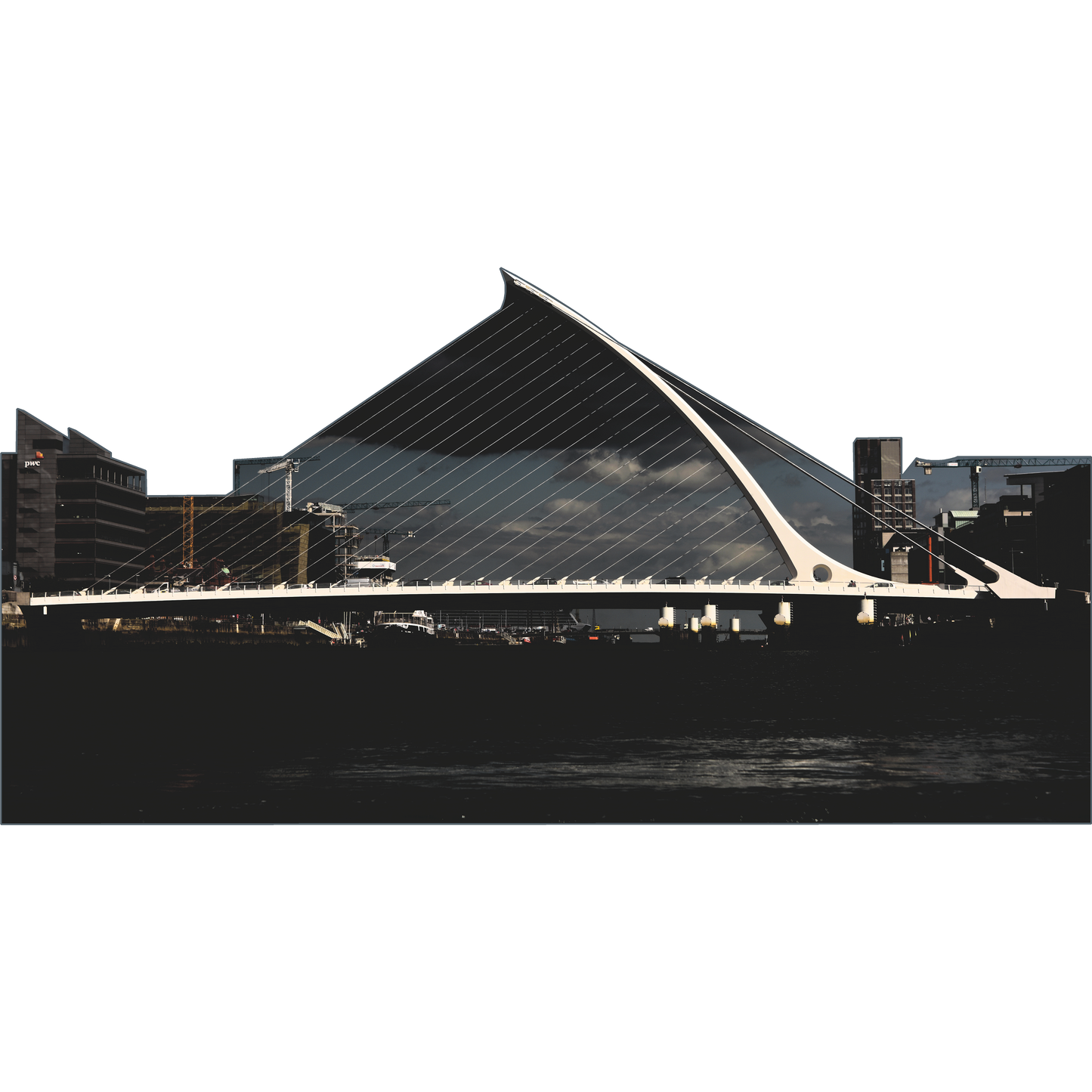 Dublin Ireland Samuel Beckett Harp Bridge Irish Cardboard Cutout