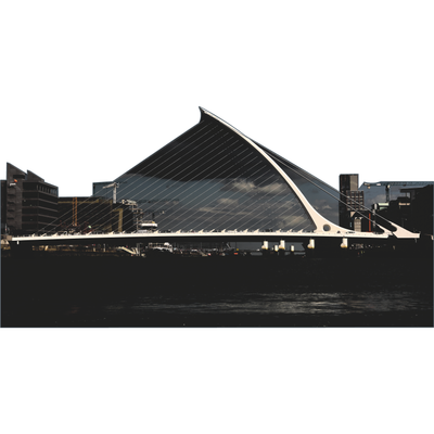 Dublin Ireland Samuel Beckett Harp Bridge Irish Cardboard Cutout