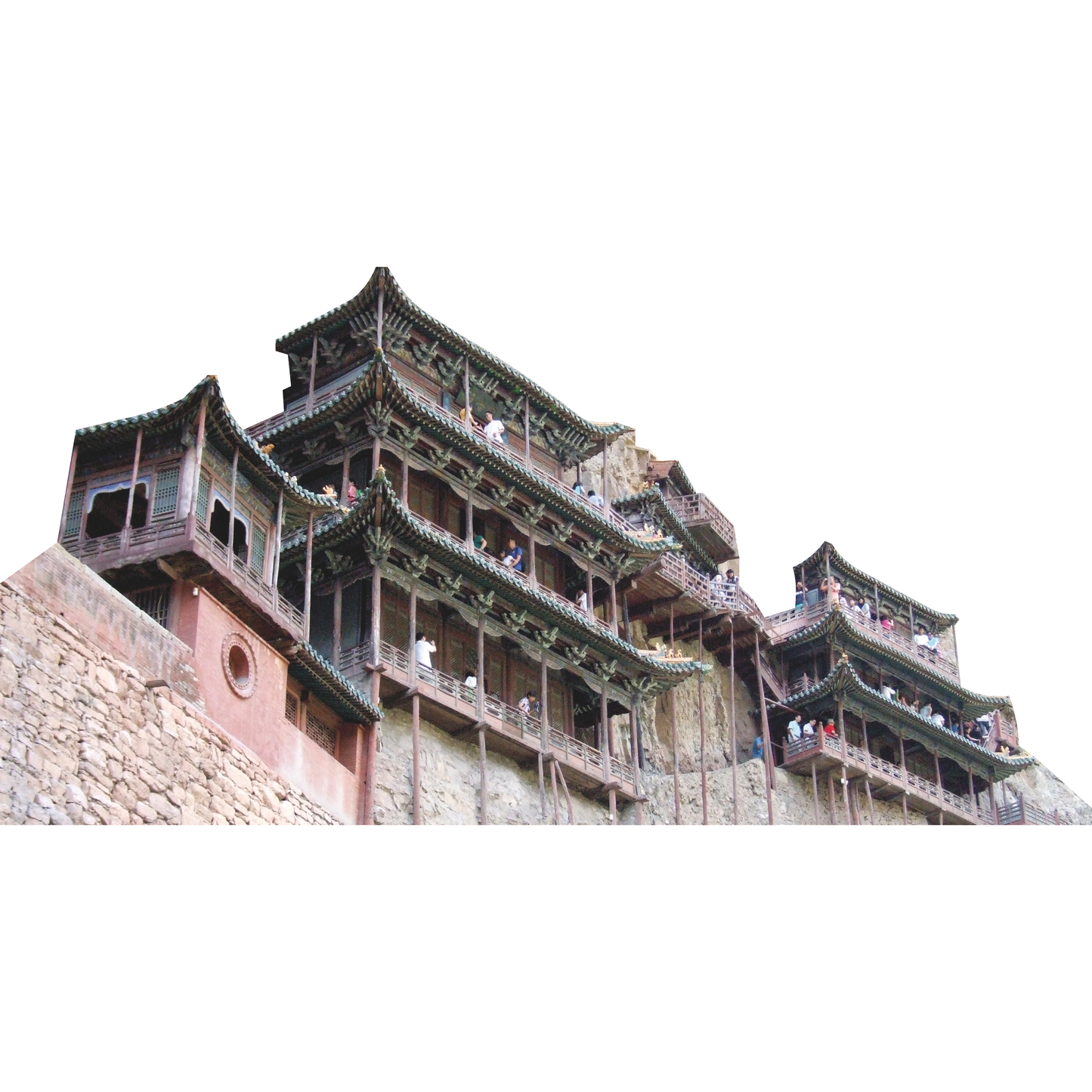 Xuangongsi Hanging Temple Shanxi China Cliff Mountain Cardboard Cutout