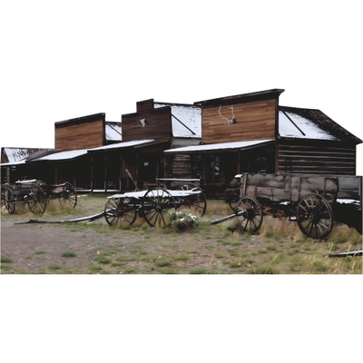 Old Trail Town Cody Wyoming Wild West History Backdrop Cardboard Cutout