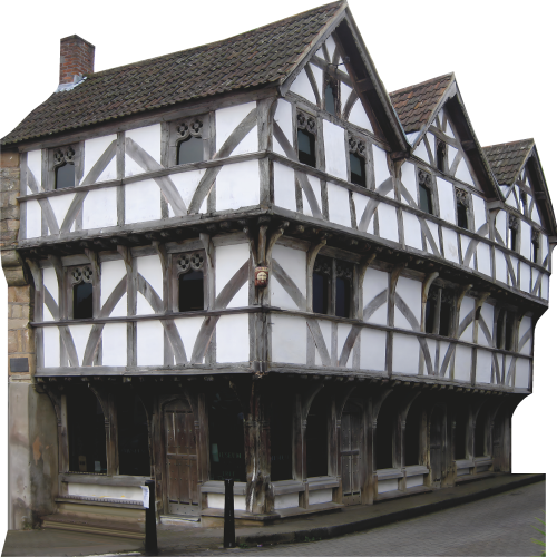 King John Hunting Lodge Axbridge Somerset Medieval England Cardboard Cutout