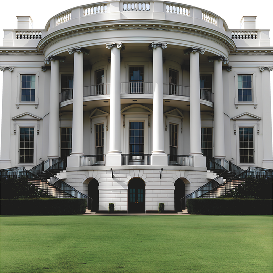 White House Front Entrance Executive Mansion Cardboard Cutout