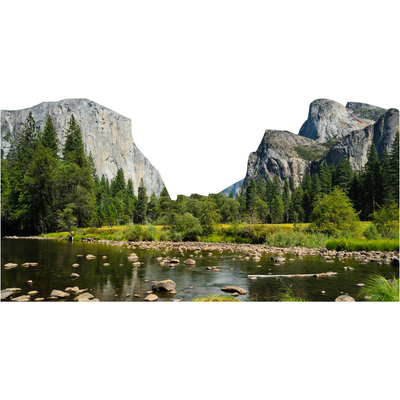 Yosemite National Park Valley View Mountain Tree Lake Cardboard Cutout