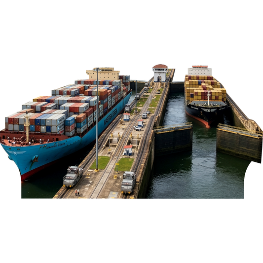 Panama Canal Atlantic Pacific Waterway Cardboard Cutout
