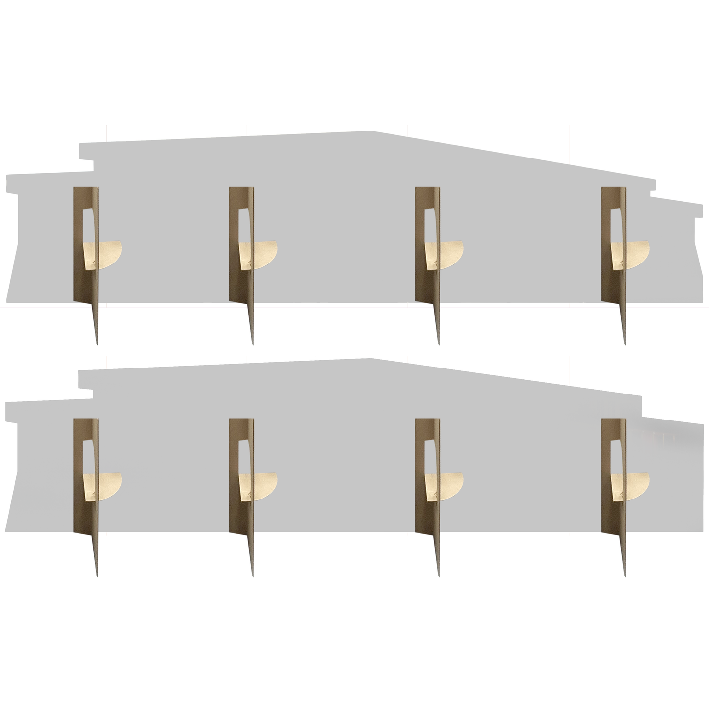 H13758 Kennedy Center For Performing Arts DC Day Night 2pack Cardboard Cutout