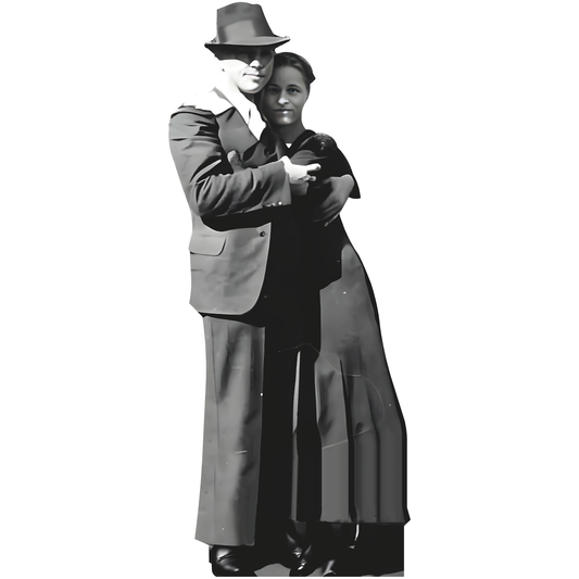 Clyde Barrow Bonnie Parker Texas 1933 Cardboard Cutout