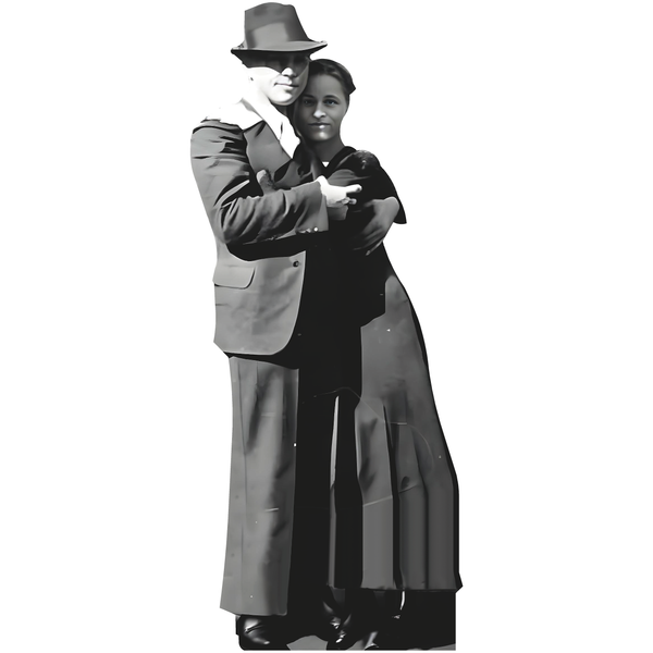 Clyde Barrow Bonnie Parker Texas 1933 Cardboard Cutout