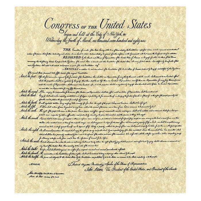 Bill of Rights Cardboard Cutout