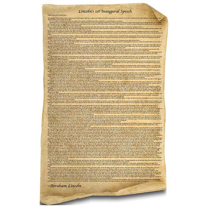 Lincolns First Inaugural Address Cutout Cardboard Cutout