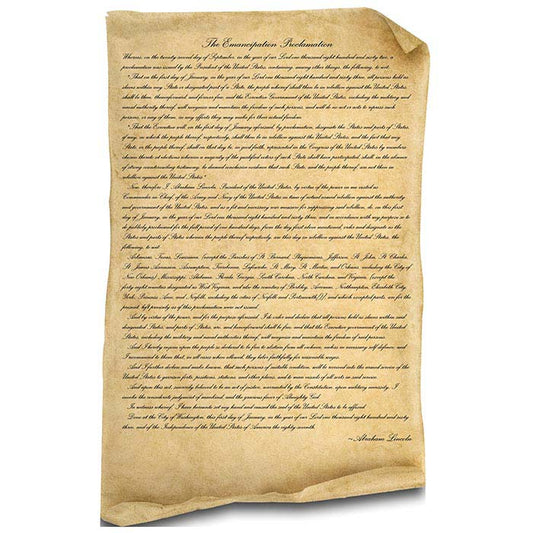 Emancipation Proclamation Old Parchment Cardboard Cutout