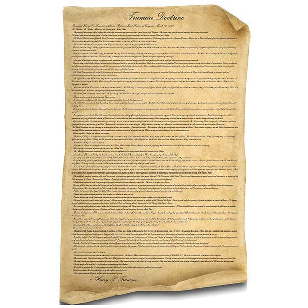 Truman Doctrine Document Cardboard Cutout