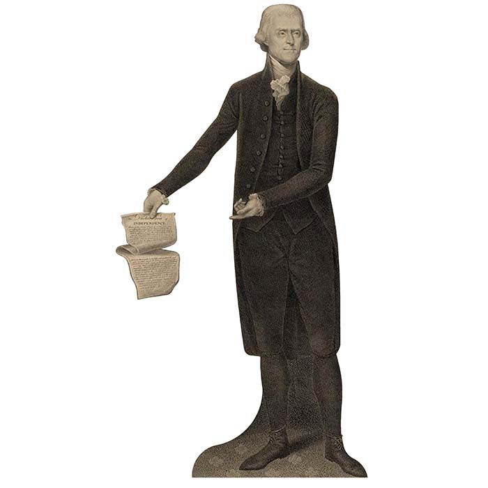 Thomas Jefferson Pointing at Declaration Cardboard Cutout