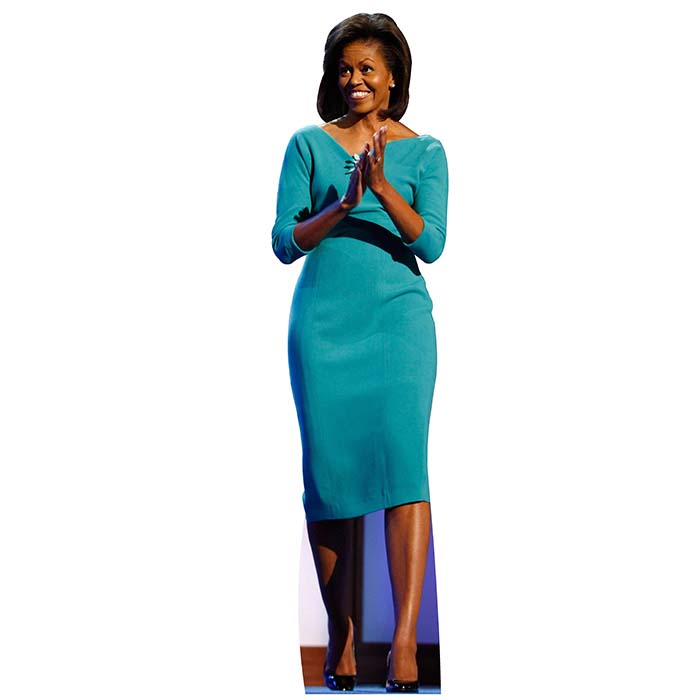 Michelle Obama Blue Dress Cardboard Cutout