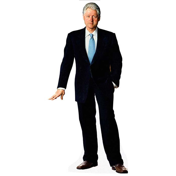 Bill Clinton Blue Tie Cardboard Cutout