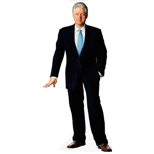 Bill Clinton Blue Tie Cardboard Cutout