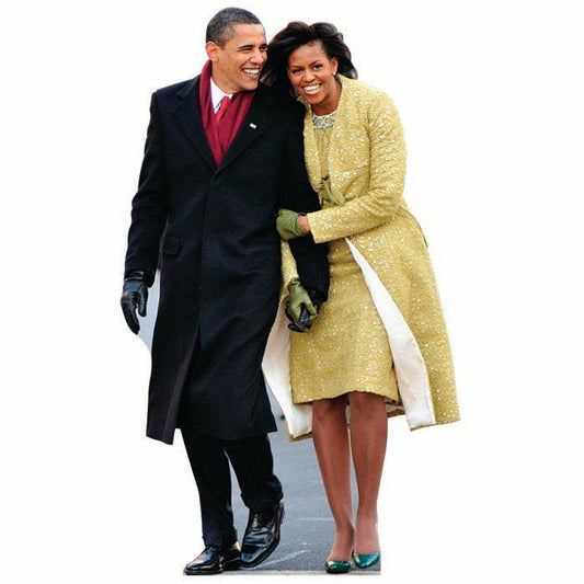 Michelle and Barack Obama Laughing Cardboard Cutout