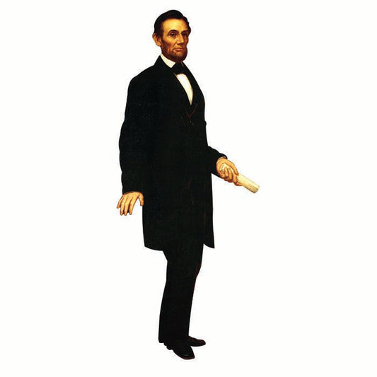 Abraham Lincoln Holding Document Cardboard Cutout