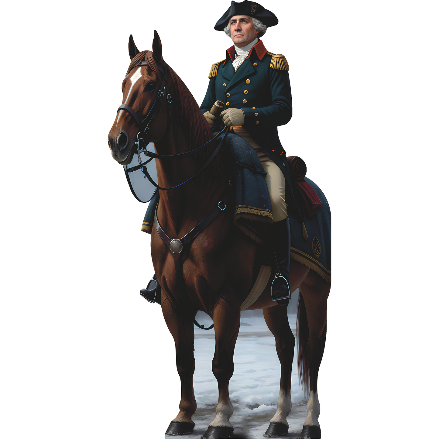 George Washington On Horse Valley Forge Cardboard Cutout
