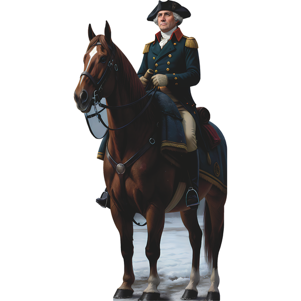 George Washington On Horse Valley Forge Cardboard Cutout