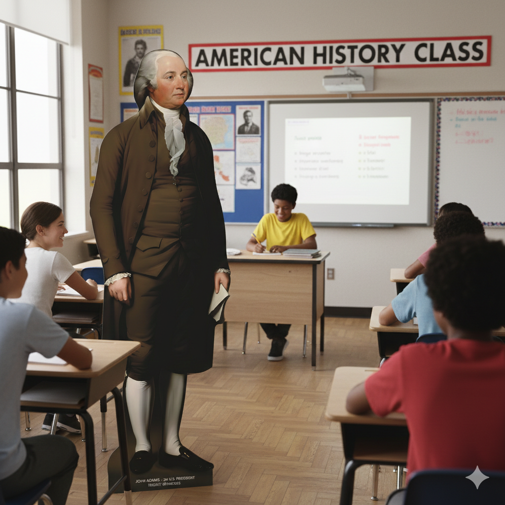 John Adams 2nd President Cardboard Cutout