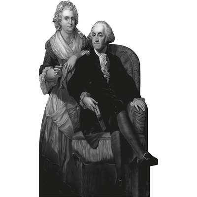 George Washington and Wife Martha First Lady Cardboard Cutout