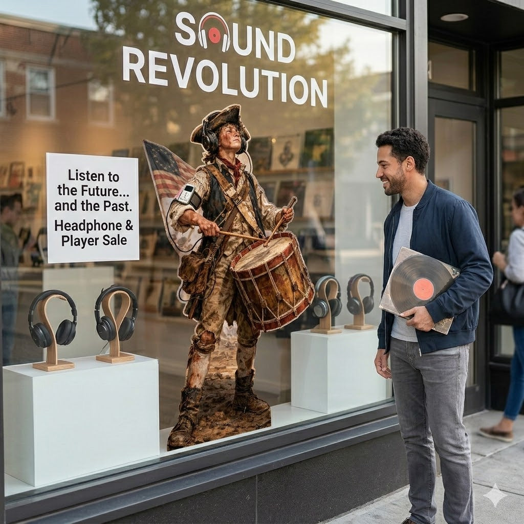 Revolutionary War American History Drummer MP3 Player Cardboard Cutout